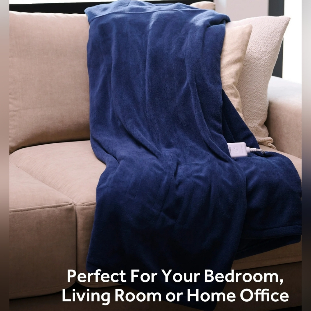 Sunbeam Throw Poseidon Microplush, Electric Blanket - Picture 5 of 7